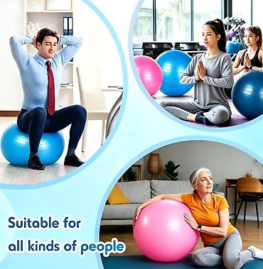 planka: Məhsul: Pilates/Yoga Fitnes Topu Seti – çəhrayı - Çoxməqsədli — 3
