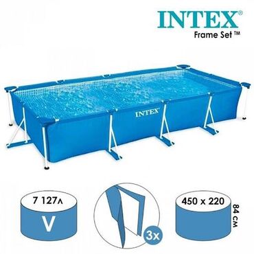 Другое для спорта и отдыха: Сборный бассейн Intex Rectangular Frame Pool легко и быстро