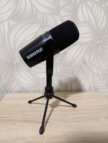 динамики колонки: Микрофон Shure mv7, состояние идеал использовал 1 месяц, был куплен на