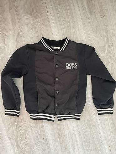 Детский мир: Детская куртка-бомбер BOSS HUGO BOSS - Цвет: чёрный - Фасон — 1
