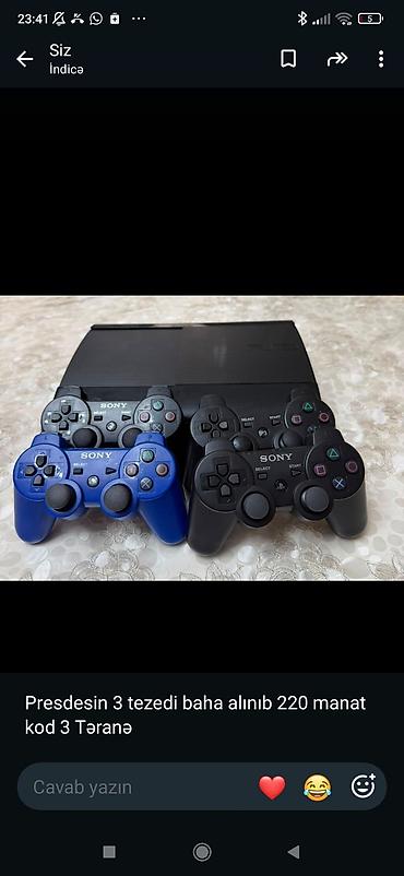 Video oyunlar və konsollar: Sony PlayStation 3 (PS3) Slim konsolu + 6 ədəd DualShock 3 idarəetmə — 1