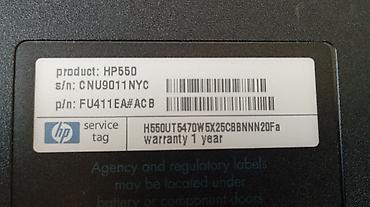 notebook bluetooth: HP 550 noutbuk - Model: HP 550 (p/n: FU411EA#ACB) - Ekran: 15.4" — 2