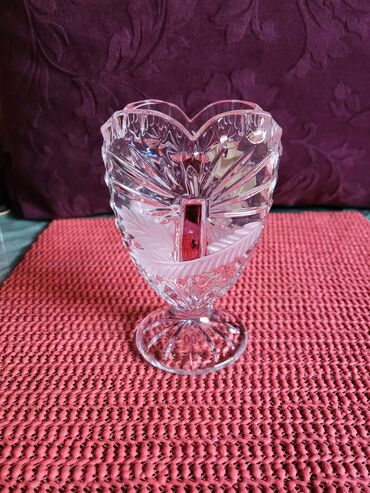 Ostali kućni dekor: Vaza nova rucni rad Anna Huite. kristal,led,brusen kristal. 70te — 7