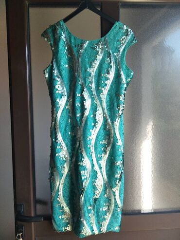dzemper sa srcima: M (EU 38), color - Turquoise, Evening, Short sleeves
