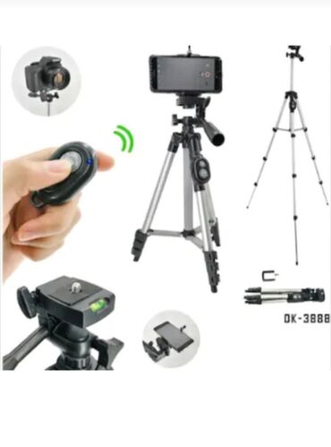 Foto və videokameralar: Professional foto,video çəkmək üçün 106 cm Tripot telefon tutucu