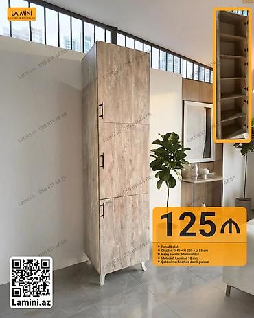 penal şkaf: Penal Dolab - Ölçülər: Dərinlik 45 sm × Hündürlük 220 sm × Uzunluq 55 — 1