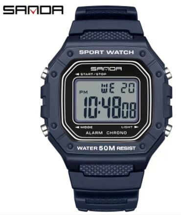 Спортивные часы: Спорт часы Sanda Sport (лиценз.аналог Casio W218 ) цвет сине- серый