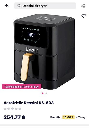 dessini blender: Fritoz Dessini, Yağsız l, Yeni — 1