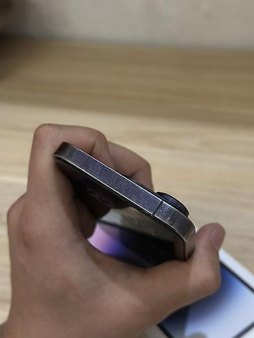 Apple iPhone: IPhone 14 Pro, Б/у, 256 ГБ, Deep Purple, Защитное стекло, Чехол, Коробка, 74 % — 3