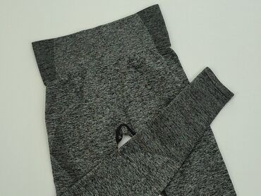 Legginsy: Legginsy H&M, S (EU 36), stan - Idealny, wzór - Print, kolor - Szary