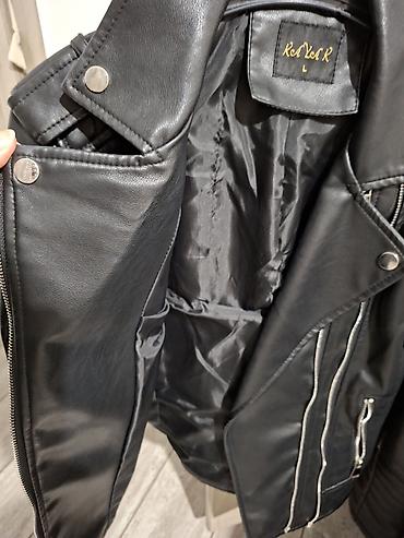 tasnice: Ženska biker jakna – Red Xel R, veličina L - Materijal: crna eko koža — 3