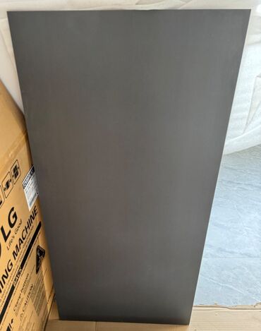 Отделочные материалы: Azerbaycan istehsalı Mat antrasid rengli keramoqranit-60*120 sm. Temir