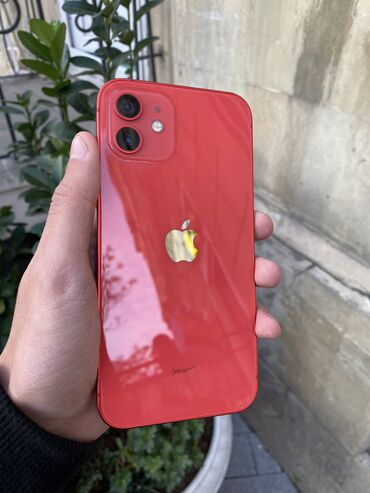 Apple iPhone: IPhone 12, 128 GB, Qırmızı, Face ID, Simsiz şarj, Sənədlərlə — 1