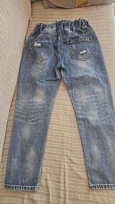 parça şalvar: Yırtıq detallı cins şalvar S razmer - Rəng: klassik mavi denim — 2