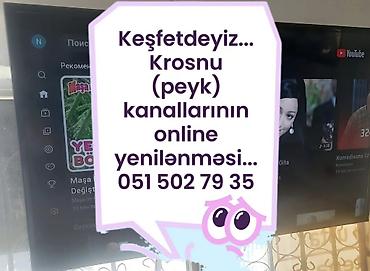 televizor smart: Xidmət: Krosnu (peyk) kanallarının onlayn yenilənməsi Təsvir: - — 1