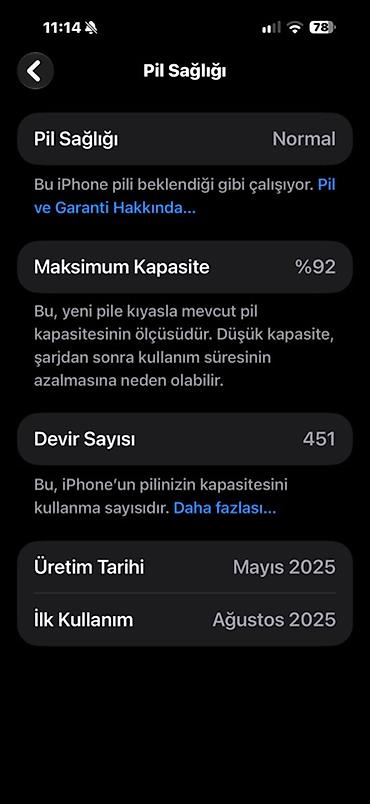 ayfon 14 puro: IPhone 16 Pro Max, Qızılı, Barmaq izi, Simsiz şarj, Face ID — 8