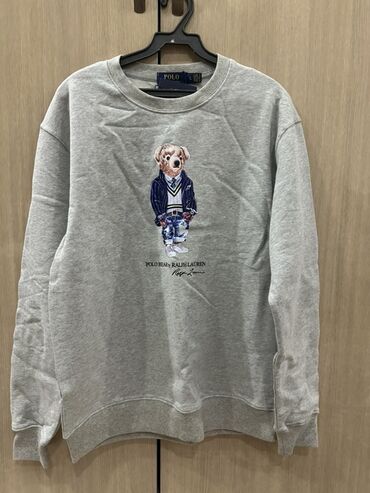 худи на молнии: Свитшот Polo Ralph Lauren - Цвет: меланжевый серый - Модель