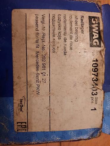 Подшипники: Mercedes w210 universal model üçün 1ədəd polus padşimniki 30 azn. SWAG — 2