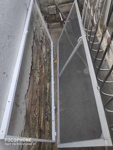 setka qapilar: Ağ tor qapı yüngül və paslanmayan davamlı alüminium. ölçüler 203x98 — 2