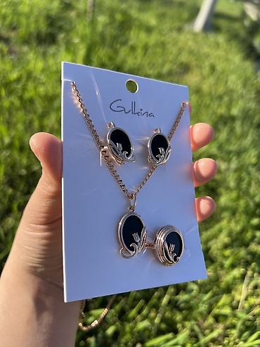 Наборы украшений: Дубайская бижутерия💎 Набор украшений Gulkina с черным овалом и — 10