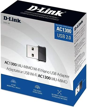 Modemi, ruteri i mrežni uređaji: D-Link DWA-181 AC1300 MU-MIMO Wi‑Fi Nano USB adapter - Ultra‑mini — 4
