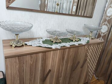 arshia столовые приборы: Şüşə meyvəqabı dəsti - 4 ədəd qaldırılmış ayaqlı meyvəqabı -