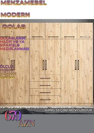 skaf modelleri: Düz dolab, Yataq otağı üçün, Paltar üçün, Açılan, Korpuslu, 6 qapı — 1