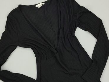 czarne bluzki z aplikacją: Blouse, H&M, S (EU 36), condition - Good