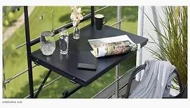 Baštenski nameštaj: Belavi balkon sto sa sušilicom za veš - Multifunkcionalni sklopivi — 9