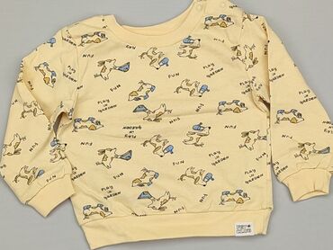 sweterek żółty: Sweatshirt, Fox&Bunny, 1.5-2 years, 86-92 cm, condition - Very good