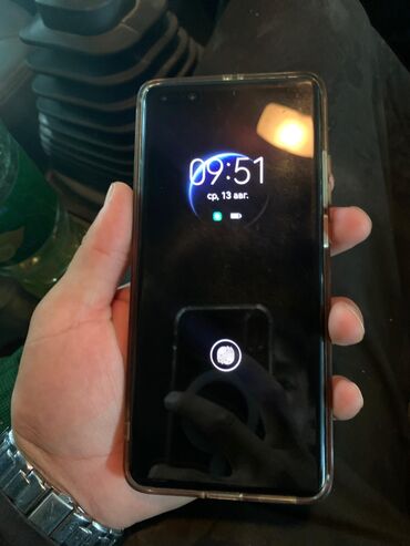монитор asus: Huawei P40 Pro, Колдонулган, 256 ГБ, түсү - Көгүлтүр, 2 SIM