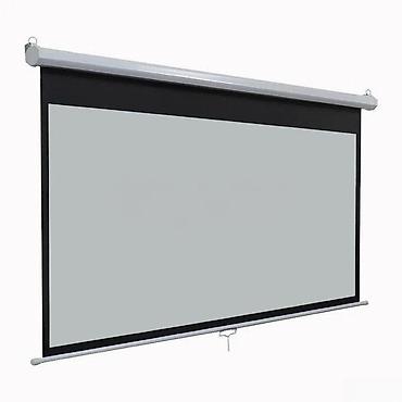 TV və video: Proyeksiya ekranı "Manual Screen (70"x70") 180x180cm, White Matt 3D — 1
