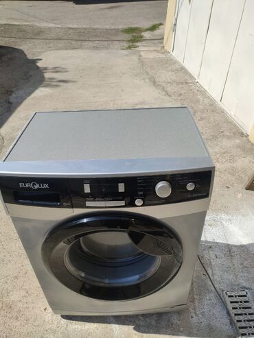 paltaryuyan kreditle: Eurolux paltaryuyan maşın – ön yükləməli, inox/gümüşü korpus, iri