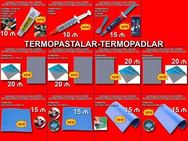 видеокарт: Termopastalar və termopadlar 🚚metrolara və ünvana çatdırılma var