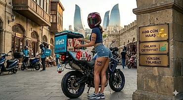 Moto-kuryer tələb olunur, Aylıq ödəniş, 6 ildən artıq təcrübə