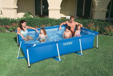каркасный бассейн цена: Каркасный бассейн Intex Rectangular Frame 220х150х60см Размеры 
