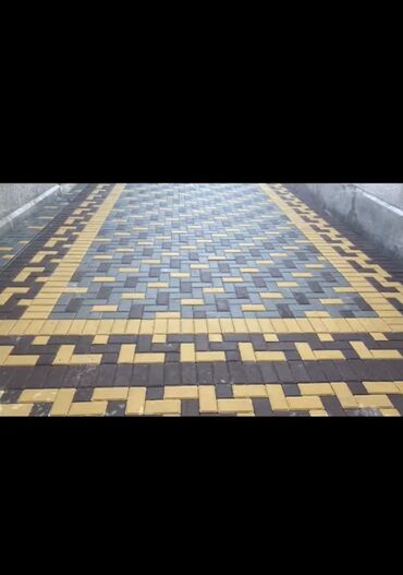 Тротуарная плитка: Прессованная брусчатка • Пресс брусчатка цветной и серый все виды at lalafo.kg — 4 Тротуарная плитка: Прессованная брусчатка • Пресс брусчатка цветной и серый все виды — 4