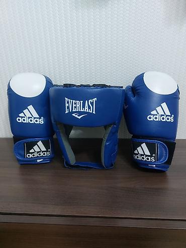 Boks aparatları: Boks dəsti – Adidas əlcəkləri + Everlast başlıq - Brend və model — 3