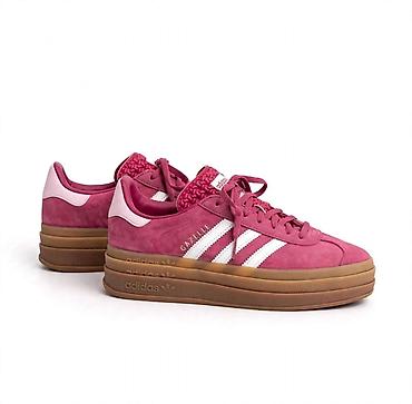 nike patike crvene: Adidas Gazelle Bold platform patike – ženska silueta u ružičastoj — 1