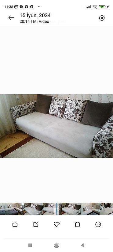 Divanlar: Divan, İşlənmiş, Açılmayan, Bazasız, Vеlur parça, Çatdırılma yoxdur — 2
