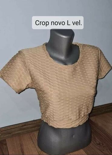 new yorker crop top majice: L (EU 40), color - Beige
