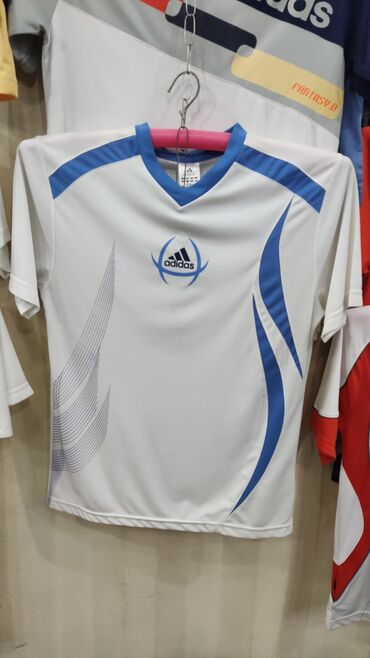 Футболки: Мужская футболка, S, M, L, Adidas, Новый, цвет - Белый, Платная доставка — 15