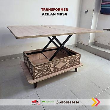Masalar: Jurnal masası, Yeni, Transformer, Laminat, Dördbucaq masa — 3