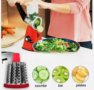 Ostala kuhinjska oprema: Ručna rotaciona seckalica/rende sa 3 nastavka - Multifunkcionalni — 5