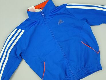 czerwony sweterek w serek: Bluza, Adidas, 3-4 lat, 98-104 cm, stan - Bardzo dobry