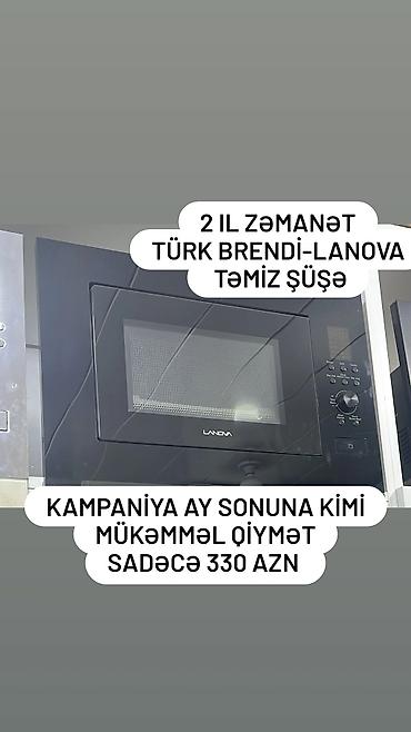 istilik peci: Mikrodalğalı soba Lanova, Quraşdırılan, Mikrodalğalar ilə, rəng - Qara, Yeni — 1