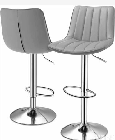 Stolice: Nove moderne barske stolice Hromirana baza, postolje sa gasnim liftom — 6