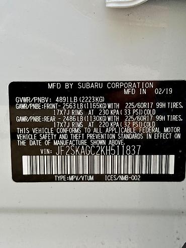 byd e2 2025: Subaru Forester: 2019 г., 2.5 л, Вариатор, Бензин, Кроссовер — 4