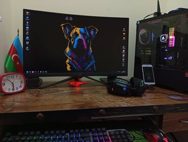 Kompüter və noutbuk aksesuarları: ASUS ROG STRIX XG27VQ 144HZ Gaming ilk sahibiyem hecbir rablemi