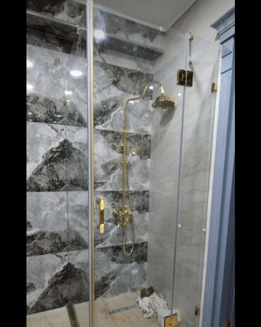 Duş kabinaları, arakəsmələr: Yeni Üstü açıq kabina, Künc üçün, Pulsuz çatdırılma — 19